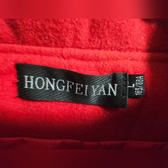 Vibrant Red Pea Coat - Picture 3 of 3